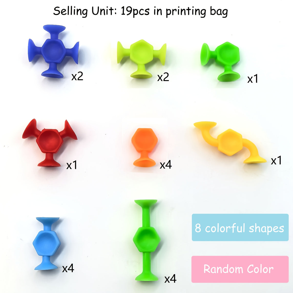 24pcs Suction Cup Toys DIY Educational Building Blocks Set
