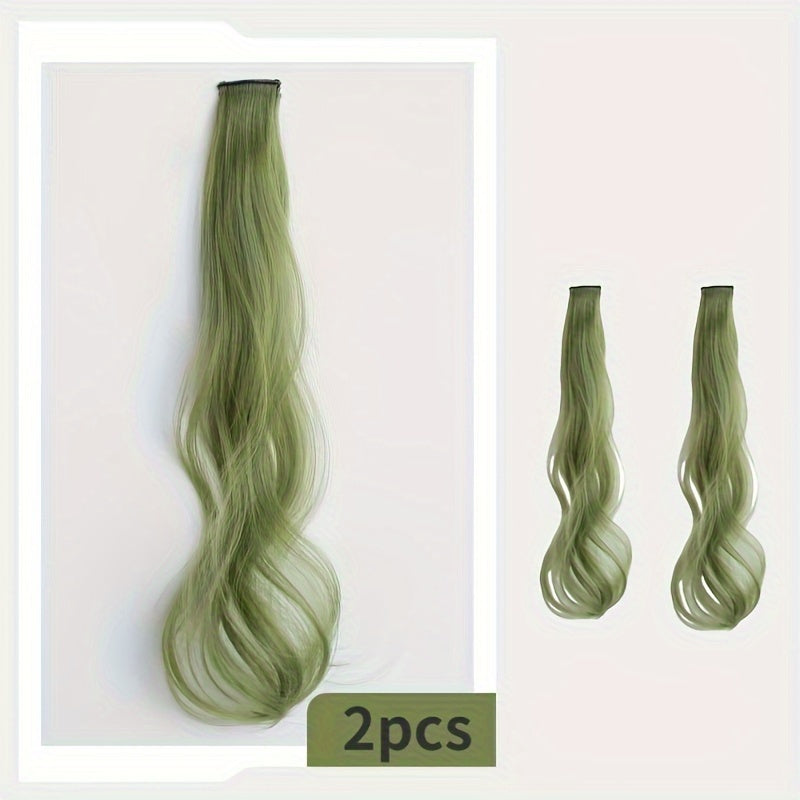 LEMON Colorful Braided Hair Extensions 2 Pack for Women