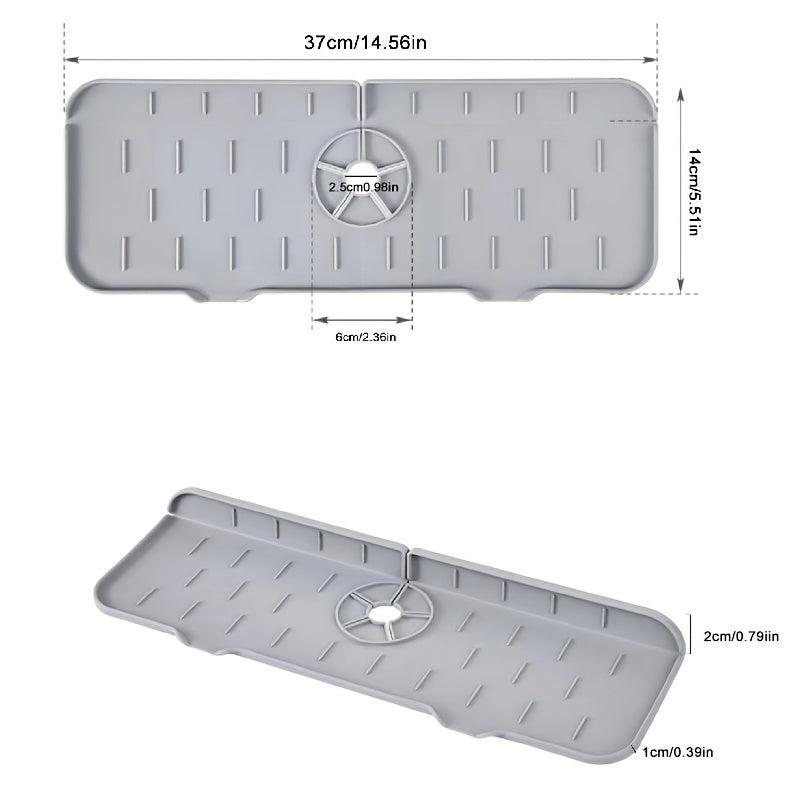 Silicone Sink Splash Drying Mat Faucet Drip Protector Sink Drain Mat
