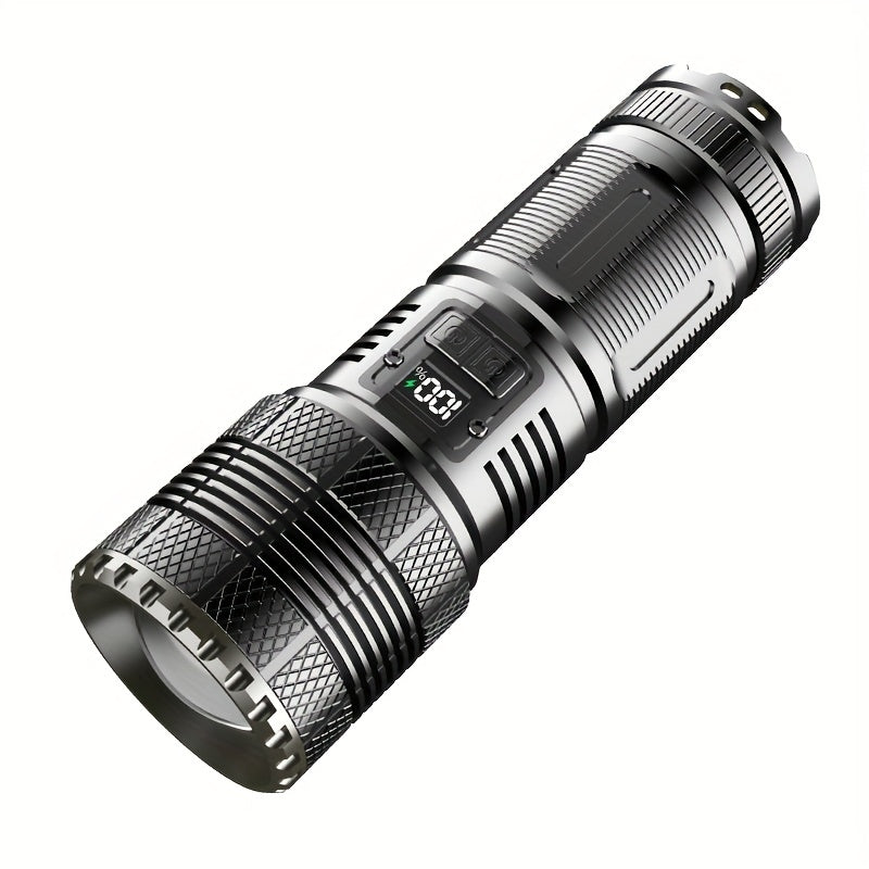 Rechargeable Aluminum Alloy Flashlight with Power Display