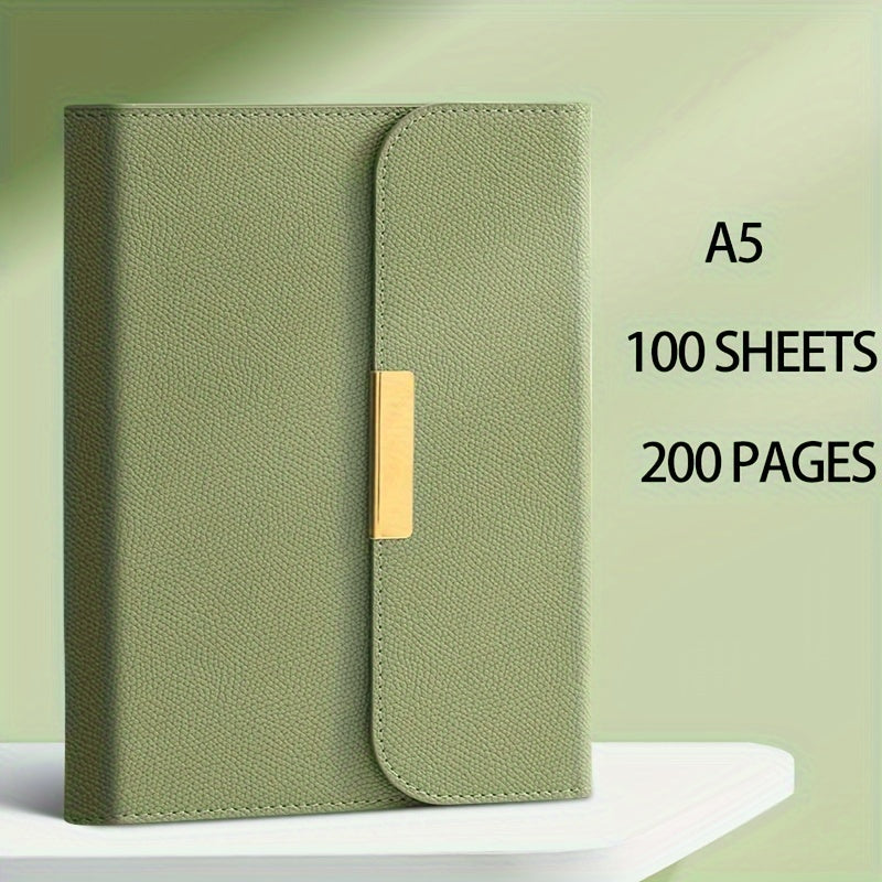A5 100Sheets 200Pages PU Leather Business Notebook