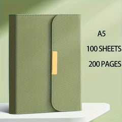 A5 100Sheets 200Pages PU Leather Business Notebook