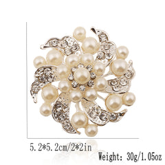 Artificial Diamond Pearl Brooch Suit Sweater Decoration Jewelry