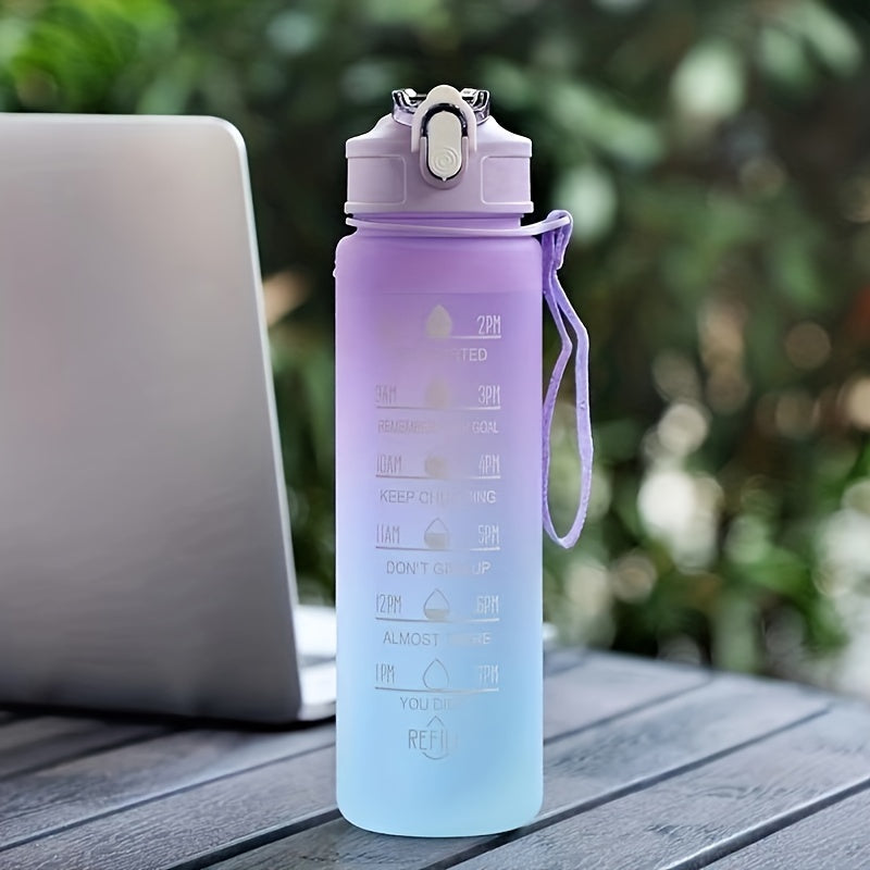 900ml Gradient Water Bottle Leakproof for Outdoor Sports