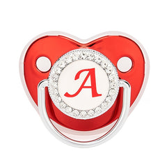 Arrival Pacifier Metallic Red Baby Rhinestone Comfortable Playing Mouth