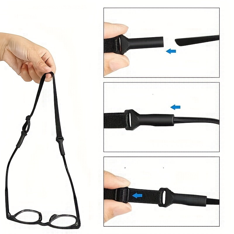 3pcs Outdoor Sports Glasses Rope Anti-drop Adjustable Non-slip Strap