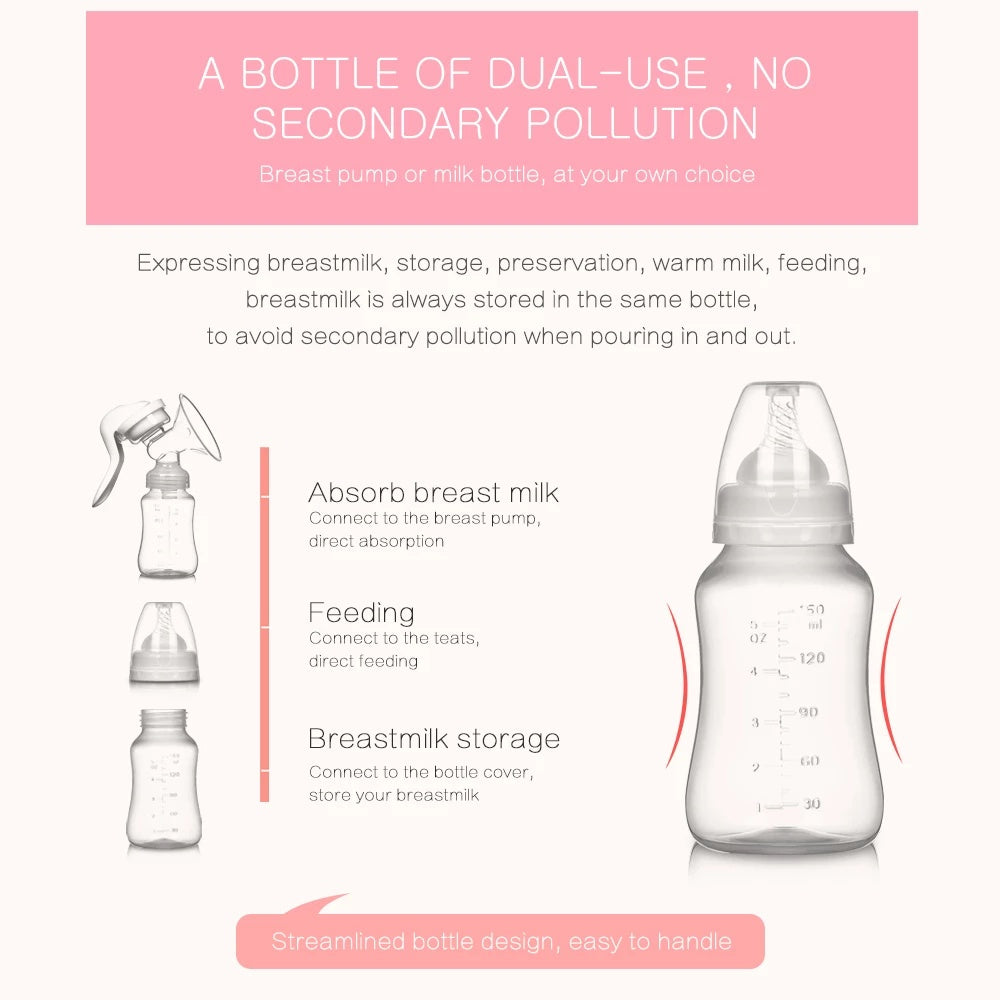Manual Massage Breast Pump for Clean Milk Bottle