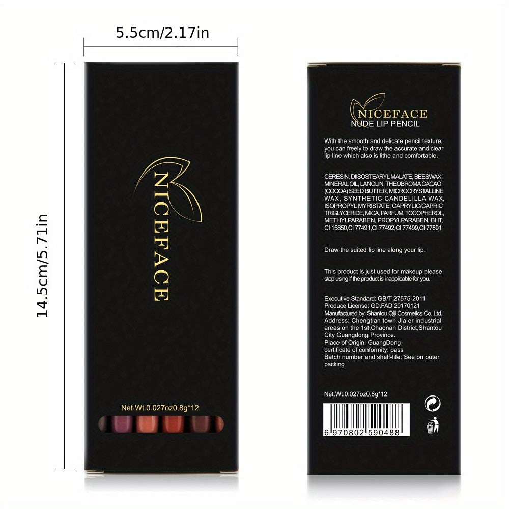 Matte Waterproof Lip Liner Pen Nude Contouring Makeup Stick