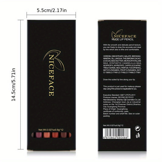 Matte Waterproof Lip Liner Pen Nude Contouring Makeup Stick