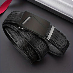 Men's Automatic Buckle PU Leather Belt for Outdoor Party Business