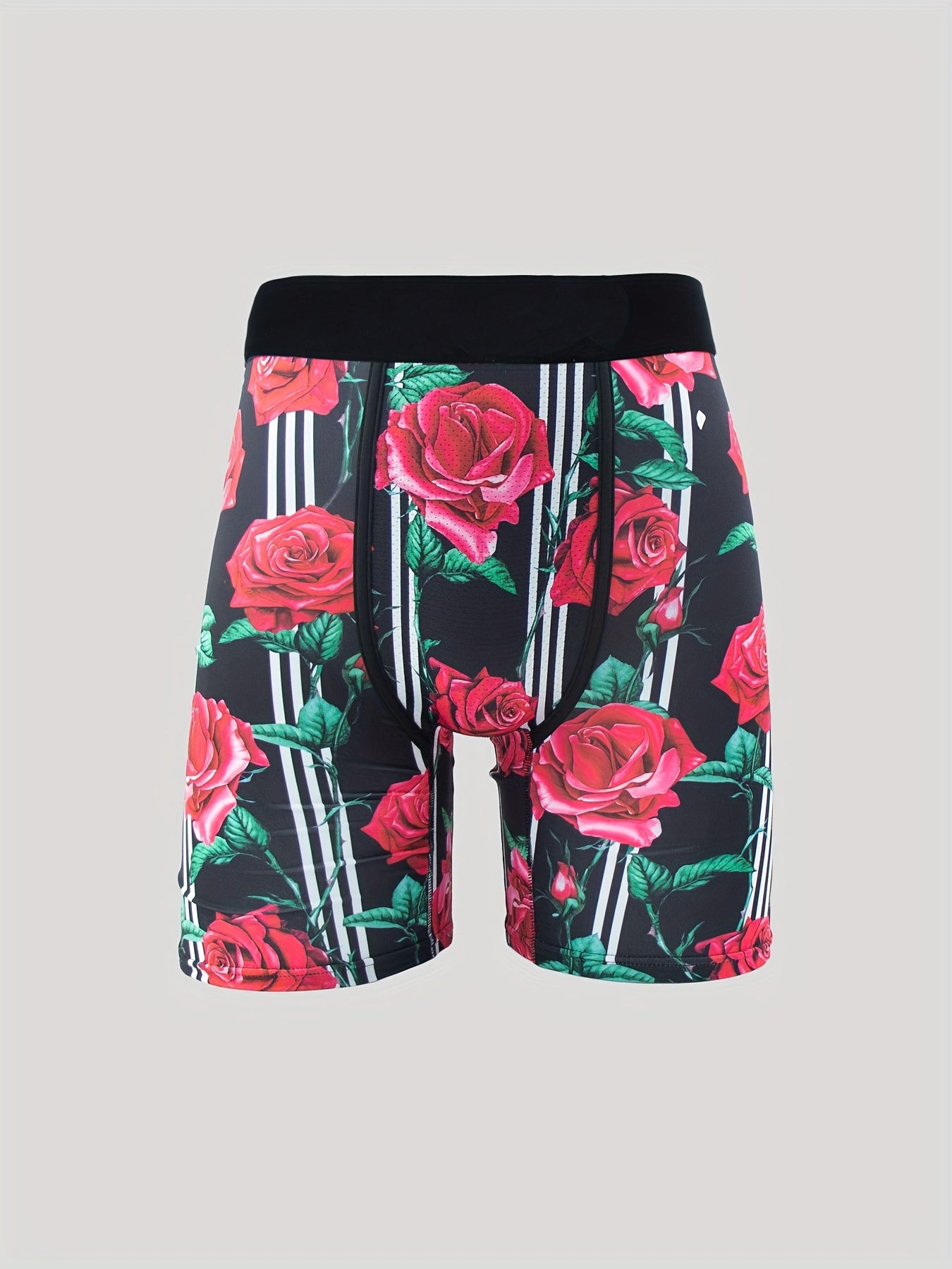 Men's Active Stretch Boxer Underwear Floral Tropical Flamingo