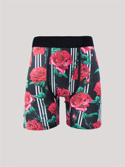 Men's Active Stretch Boxer Underwear Floral Tropical Flamingo