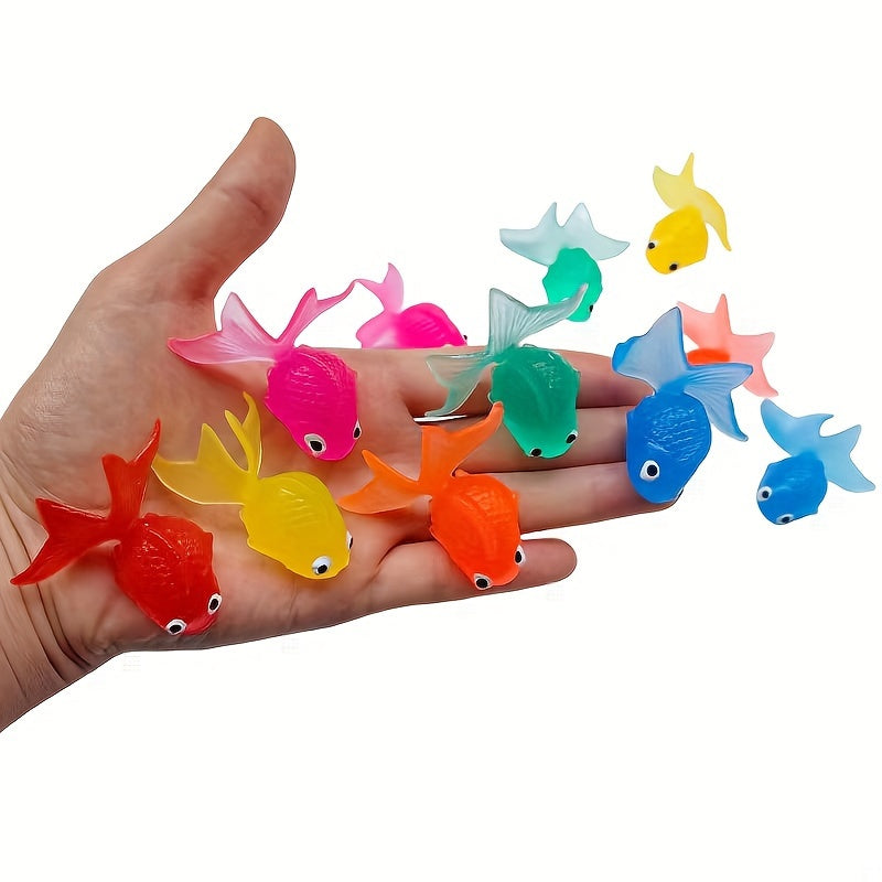 6pcs Large Silicone Goldfish Toys for Kids Fish Tank Decor