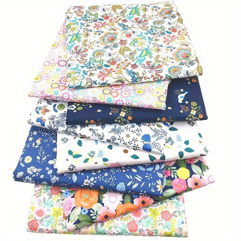 8pcs Floral Patchwork Cotton Fabric Fat Quarters Sewing Quilting Fabrics
