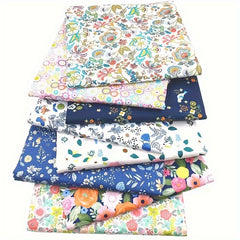 8pcs Floral Patchwork Cotton Fabric Fat Quarters Sewing Quilting Fabrics