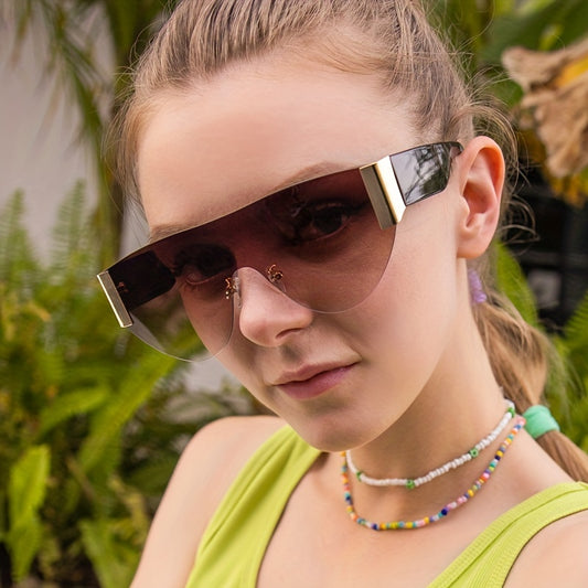 Y2K Gradient Rimless Sunglasses UV400