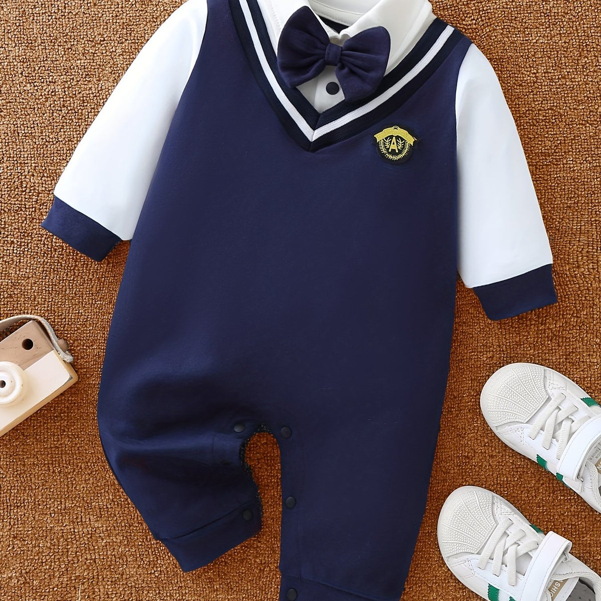 Baby Boys Gentleman Cotton Romper Jumpsuit