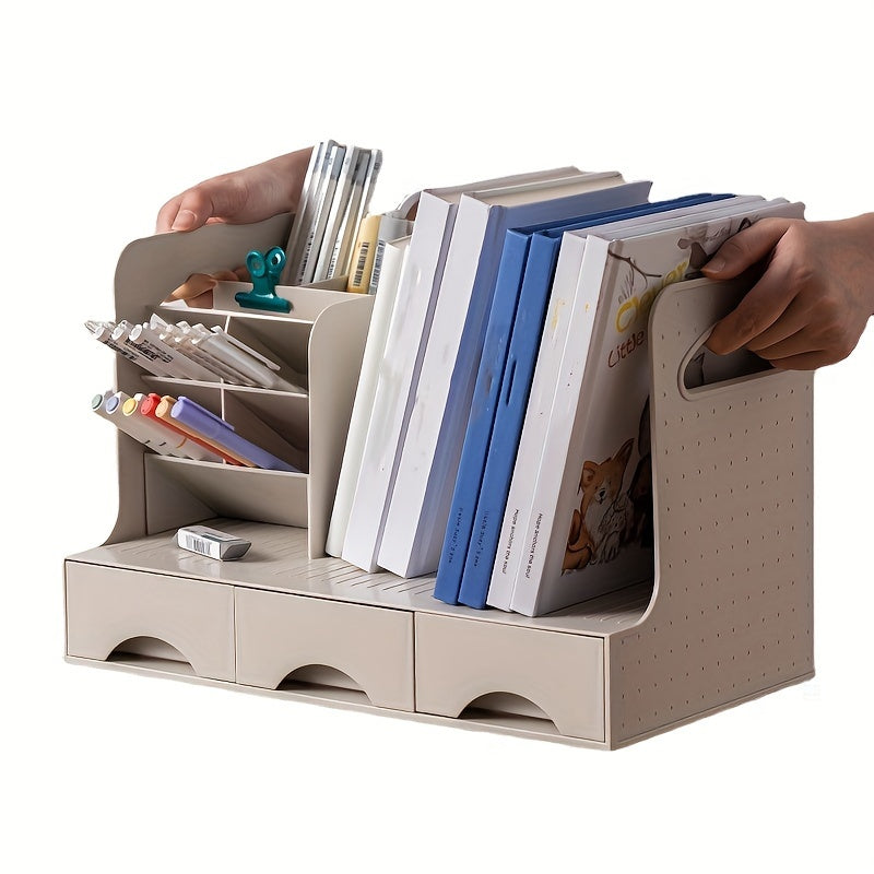 Desktop Organizer with Pen Holder & Bookend