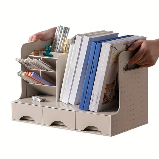 Desktop Organizer with Pen Holder & Bookend