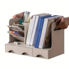 Desktop Organizer with Pen Holder & Bookend