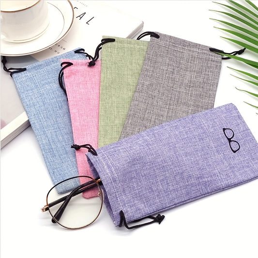 10pcs Waterproof Sunglasses Bags Unisex Print Glasses Cloth Bags
