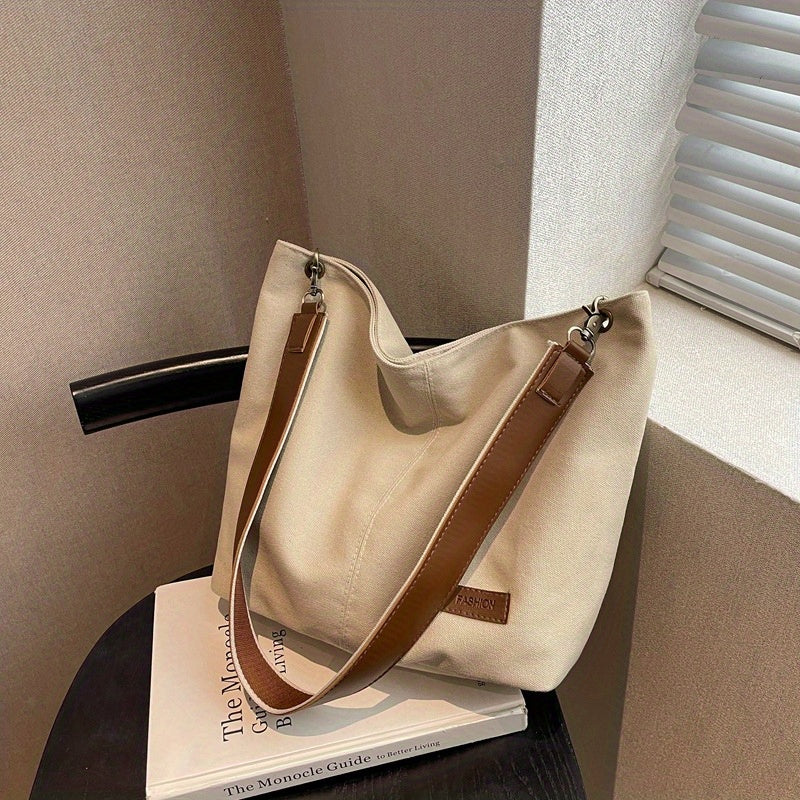 Canvas Shoulder Bag Large Capacity for Work Travel School