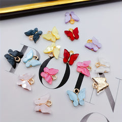 Acrylic Butterfly Alloy Necklace Earrings DIY Jewelry Accessories