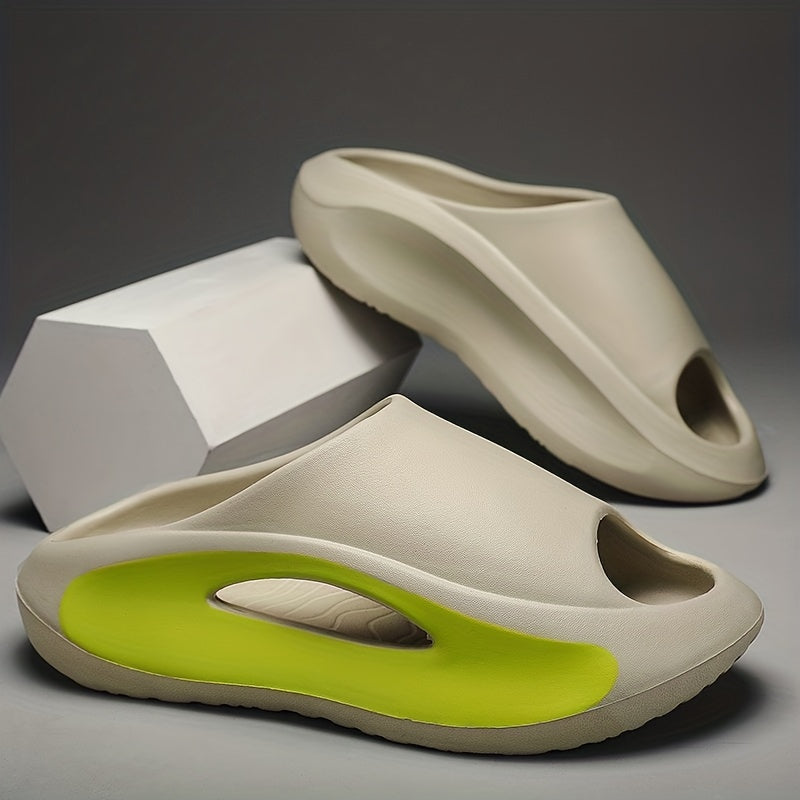 Men's Non Slip Platform Slides Comfortable Pillowy Slides for Summer