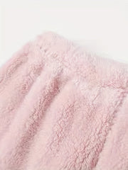 Cozy Fuzzy Sleep Bottoms Warm Home Pants Women's Loungewear