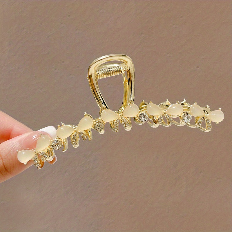 Opal Rhinestone Hair Claw Shark Claw Head Jewelry Hair Accessories For Women