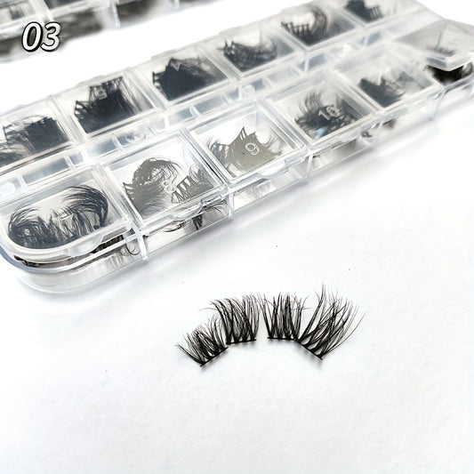DIY C D Curl Thick False Lashes Cluster Fan Volume Makeup