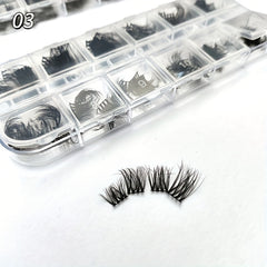 DIY C D Curl Thick False Lashes Cluster Fan Volume Makeup