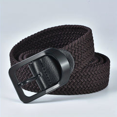Elastic Canvas Leather Belt for Men and Women