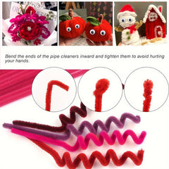 201 Pipe Cleaners Set Red Chenille Stems w/ Craft Tutorial