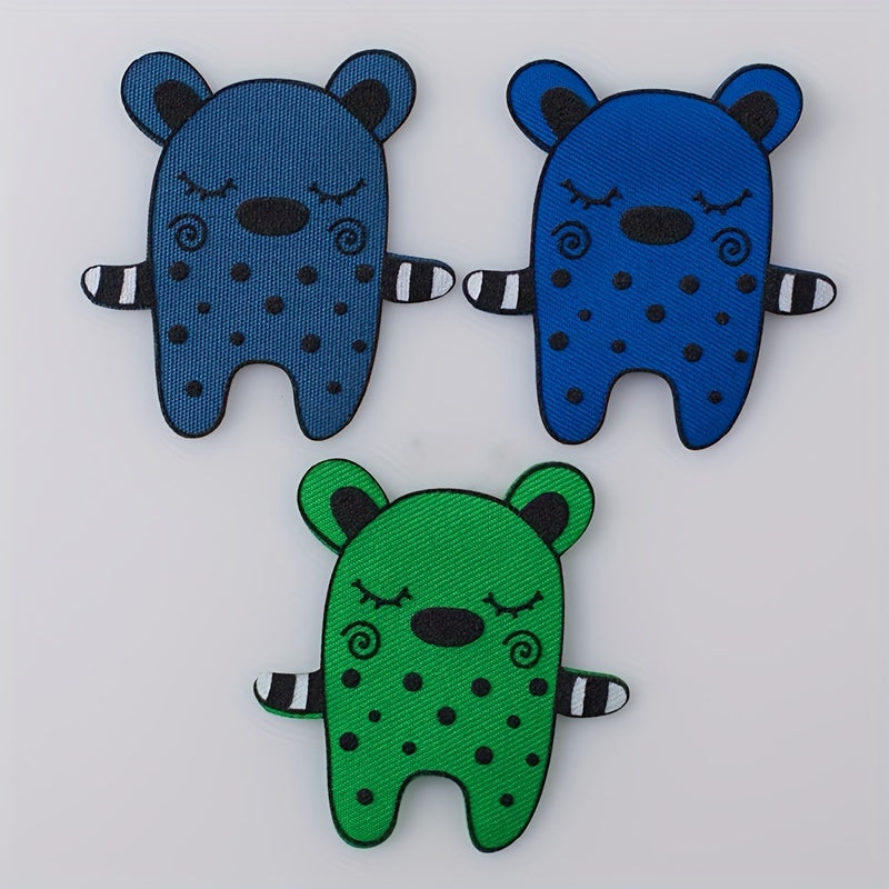 3pcs DIY 3D Animal Cloth Stickers for Kids Clothing Decoration
