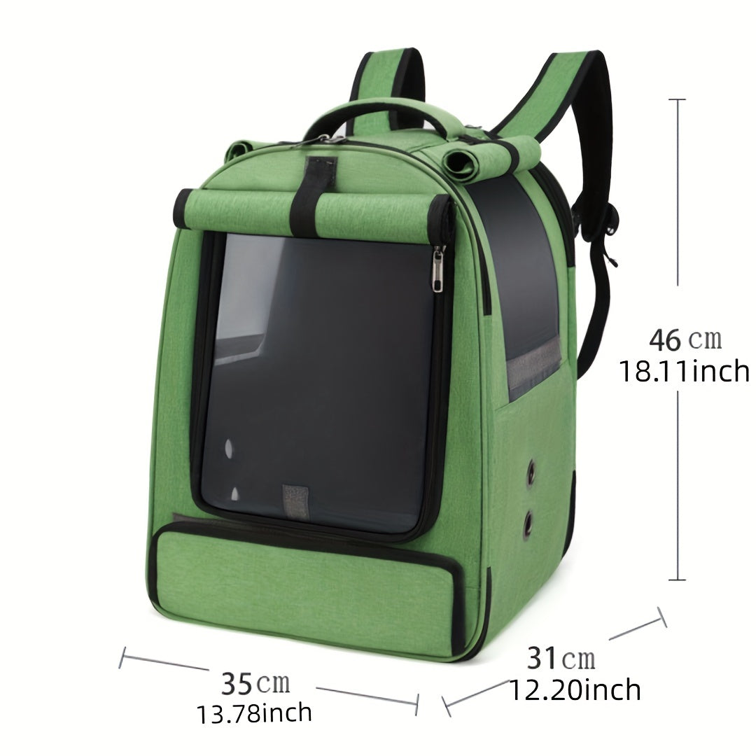 Double Shoulder Parrot Cage Breathable Bird Bag Stainless Steel Food Cup