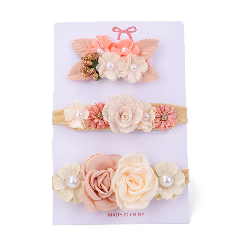 3pcs Flowers Headband Hairband Hair Accessories For Baby Girls