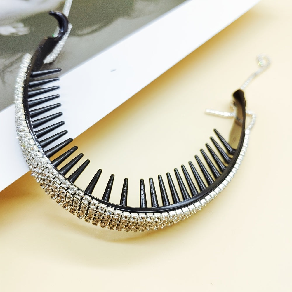 Rhinestone Tassel Hair Clip Twist Clip Bling Hair Accessory