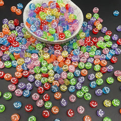 100pcs Colored Round Face Beads Set for Jewelry Making