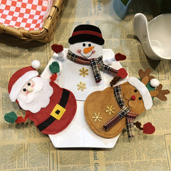 6pcs Santa Claus Cutlery Holder Pouch Xmas Silverware Organizers