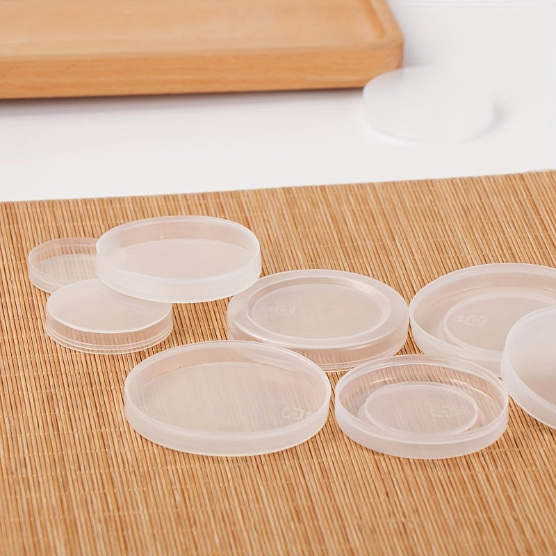 100pcs Plastic Lids 3 To 7 PET Bottle Lids Heat Resistant Glass Covers Oven Safe