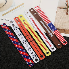 PU Leather Wrap Wristband for Basketball Fans