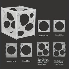 10 Inch Collapsible Plastic Balloon Sizer Box Cube - Balloon Size M