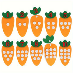 Montessori Carrot Number Matching Activity Materials