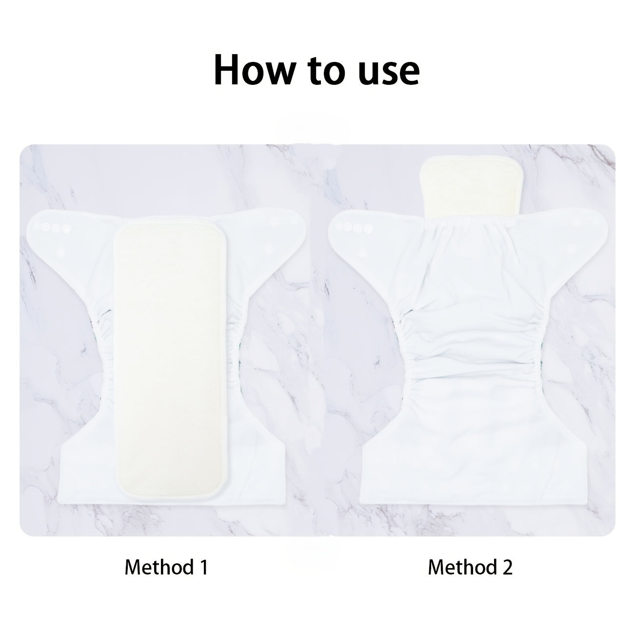 2PCS Mumsbest Bamboo Diaper Inserts Reusable & Washable Nappy Liners