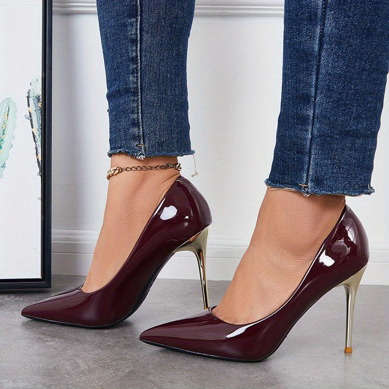 Women's Pointed Toe High Heels Slip On Stiletto Heels