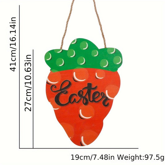 Easter Wooden Ornaments w/ Colored Egg Decorations
