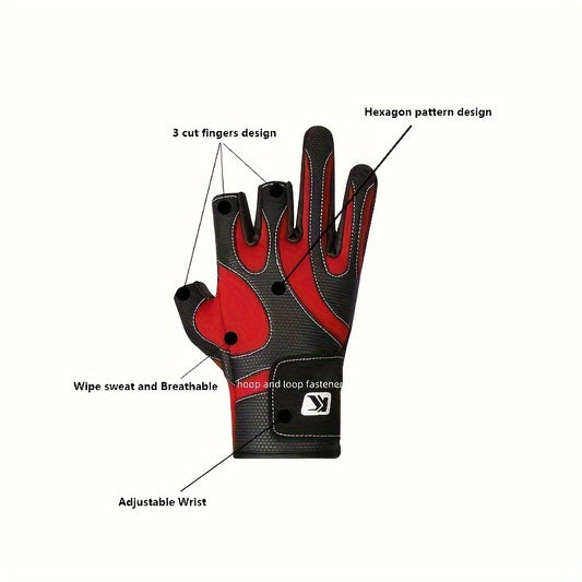 Anti Slip Half Finger Fishing Gloves