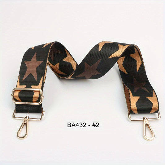 Stylish Star Pattern Bag Strap Adjustable Lightweight Shoulder Travel Accessory