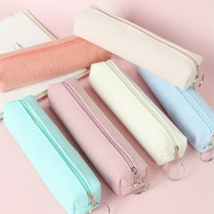 Cute Pencil Case for Students, Pink, 1pc